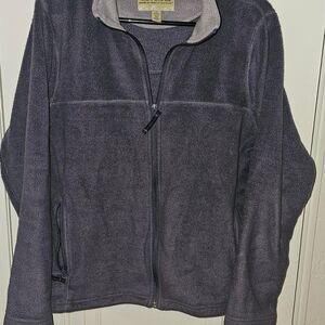 Cabela's Vintage Gray/Purple Women's Fleece Jacket Sz L